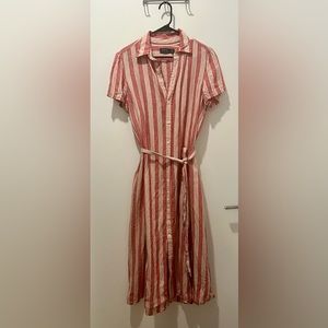 POLO - Linen Striped Dress - Size 10